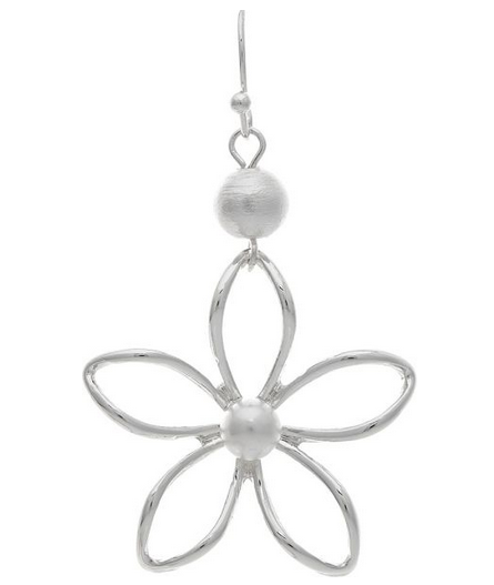Pearl Top Flower Earrings (2-Colors)