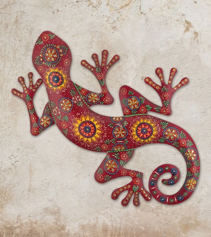 Metal Maha Gecko Wall Art (2-Styles)