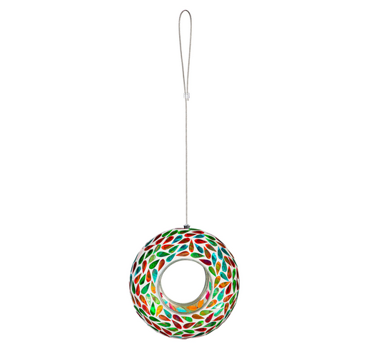 Small Mosaic Glass Bird Feeder (3-Styles)