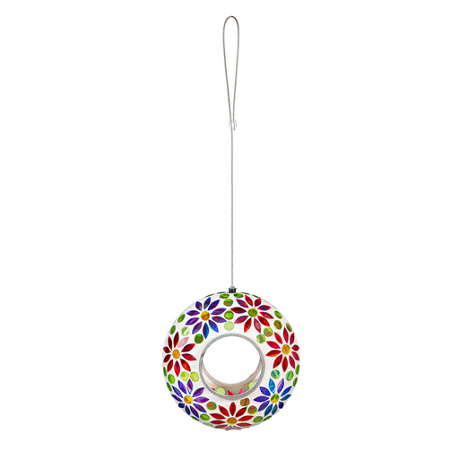 Small Mosaic Glass Bird Feeder (3-Styles)
