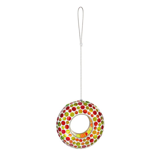 Small Mosaic Glass Bird Feeder (3-Styles)