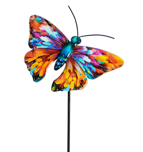 Whimsical Metal Butterfly Stake (4-Styles)
