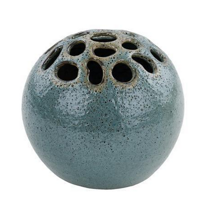 Large Pottery Floral Frog Vase (2-Colors)