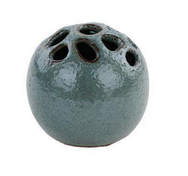 Small Pottery Floral Frog Vase (2-Colors)