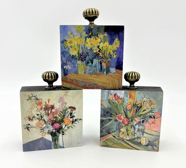 Floral Decorative Block Sign (3-Styles)