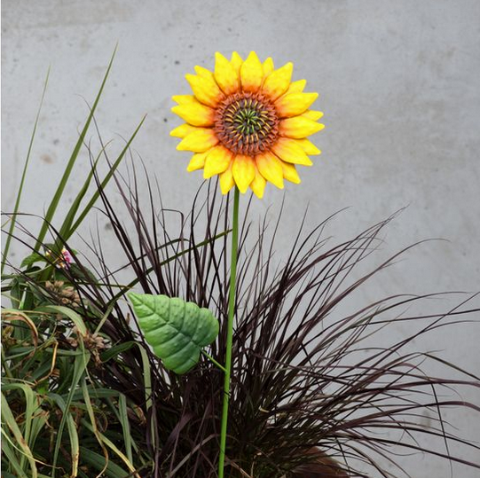 Metal Sunflower Stake (2-Sizes)