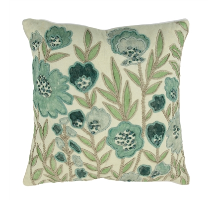 Shades of Blue Foliage Pillow (2-Styles)