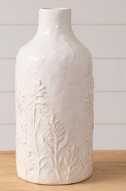 Debossed Botonical Vase (4-Styles)