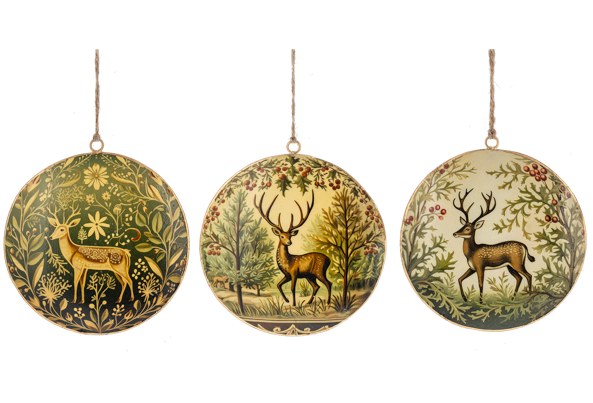 Classic Disk Buck Ornament (3-Styles)
