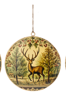 Classic Disk Buck Ornament (3-Styles)