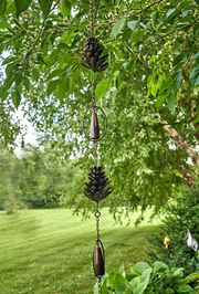 72" Antique Bronze Pinecone Rain Chain