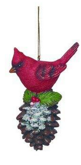 Cardinal Pinecone Ornament