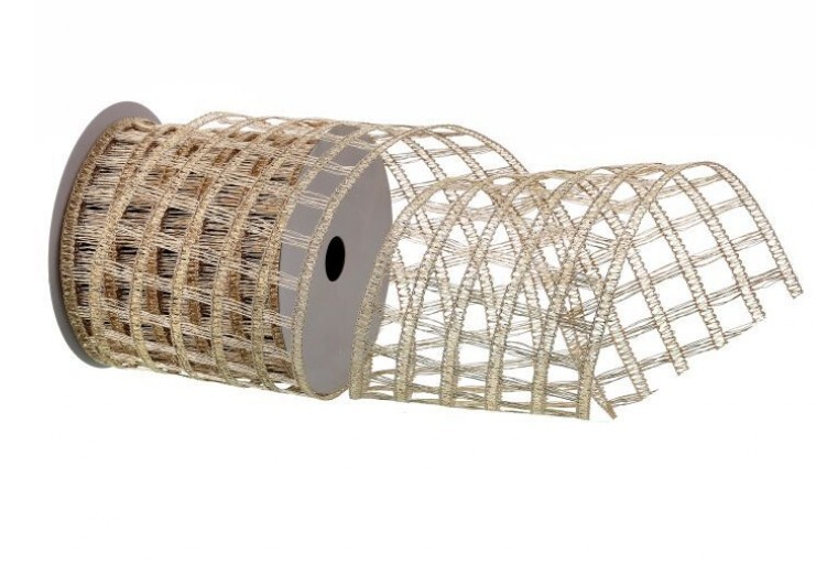 10 YD Gold Knitted Metallic Net Ribbon (2-Sizes)