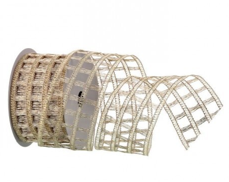 10 YD Gold Knitted Metallic Net Ribbon (2-Sizes)