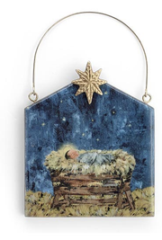 Mango Wood Nativity Ornament (2-Styles)