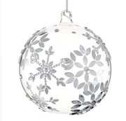 Rhinestone Glass Snowflake Ornament