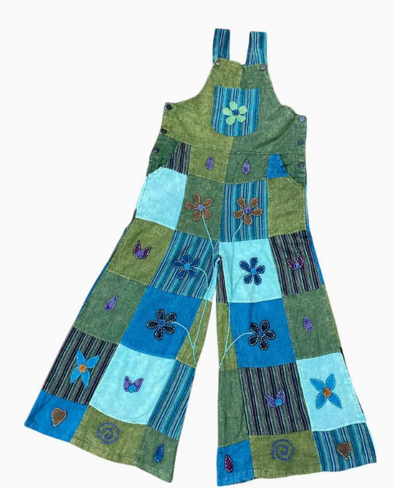 Embroidered Block Print Overall