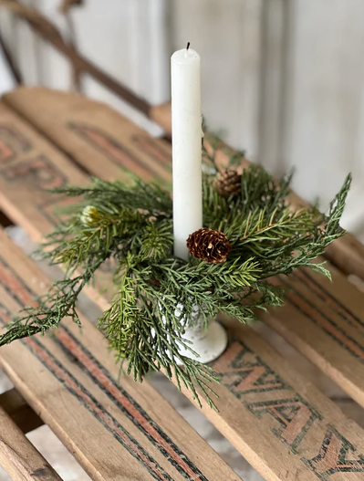 2" Spruce Taper Candle Ring