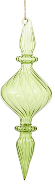 10'' Green Glass Finial (3-Styles)