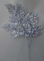 30" Blue Glitter Maidenhair Spray