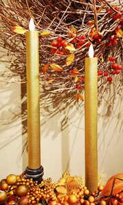 Set of 2 Battery Operated 9" Taper Candles (3-Colors)