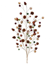 35" Jewel Bead Pinecone Spray