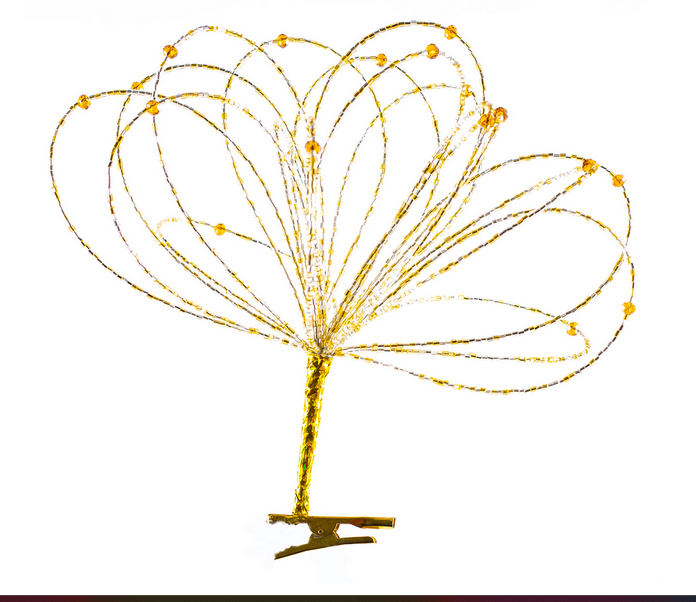 Clip on  Gold Beaded Loop Spray