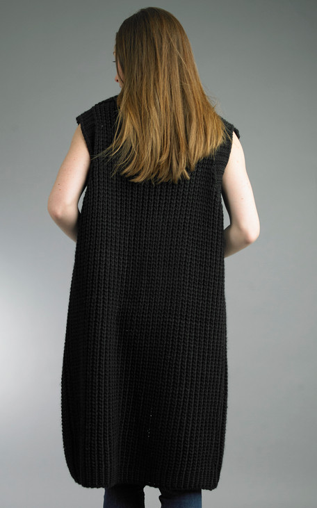 Long Double Pocket Sweater Vest By: Tempo Paris