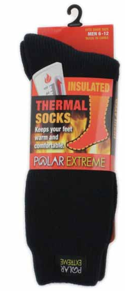 Polar Extreme Heat Men's Black  Sock (50%) OFF
