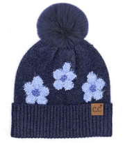 Daisy Beanie w/ Pom Pom (2-Colors)