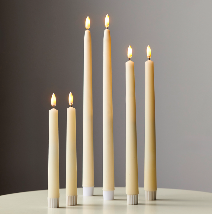 Set of 2 Luminescent Taper Candles (2-Sizes)