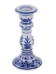 Blue & White Porcelain Candlestick (2 Sizes)