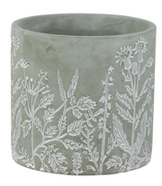Green Textured Wildflower Vase