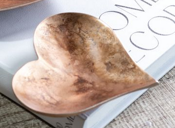 Antiqued Copper Heart Dish (2-Sizes)