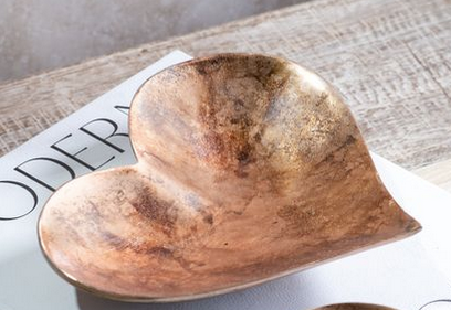 Antiqued Copper Heart Dish (2-Sizes)