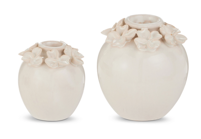 Floral Petals Ceramic Vase (2-Sizes)