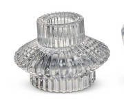 Reversible Glass 3" Vintage Candle Holder (2-Styles)
