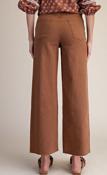 High Rise Twill Pant By: Easel (6-Colors)