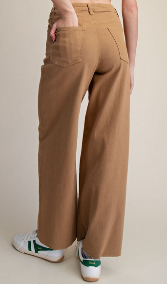 High Rise Twill Pant By: Easel (6-Colors)