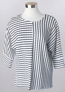 Blue Stripe Knit Top (4 Sizes)
