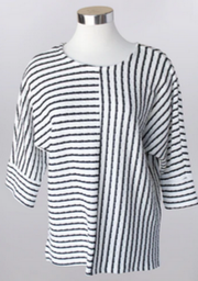 Blue Stripe Knit Top (4 Sizes)