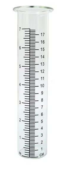 9" Glass Rain Gauge