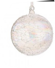 Etched Glass Iridescent Ornament (2-Styles)