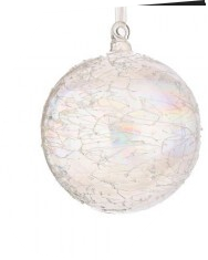 Etched Glass Iridescent Ornament (2-Styles)