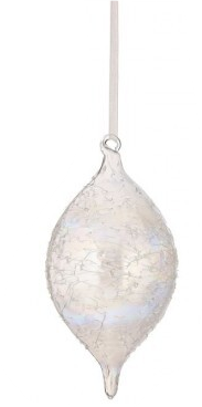 Etched Glass Iridescent Ornament (2-Styles)