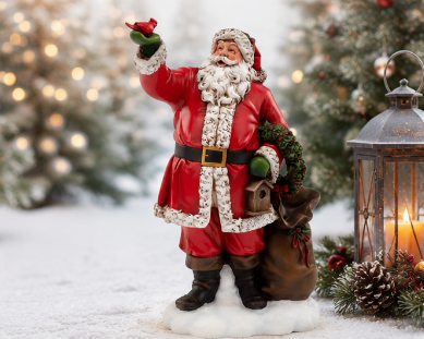 Santa Holding Cardinal