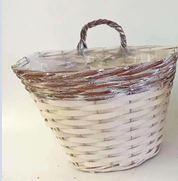 Whitewashed Wall Basket (3-Sizes)