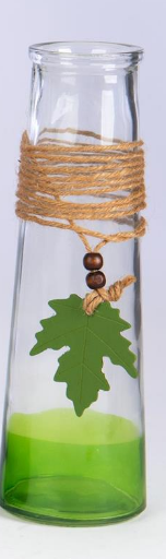 Umbree Glass Vase with Fall Leaf