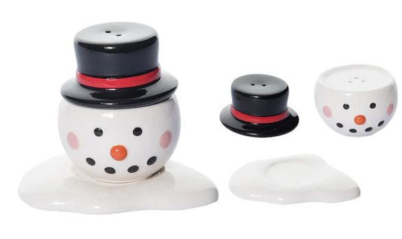 Melting Snowman Salt & Pepper Set