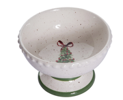 Christmas Tree w/ Bow Pedestal Bowl